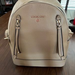 Brooklyn Signature Logo Semi Lux Medium Backpack.